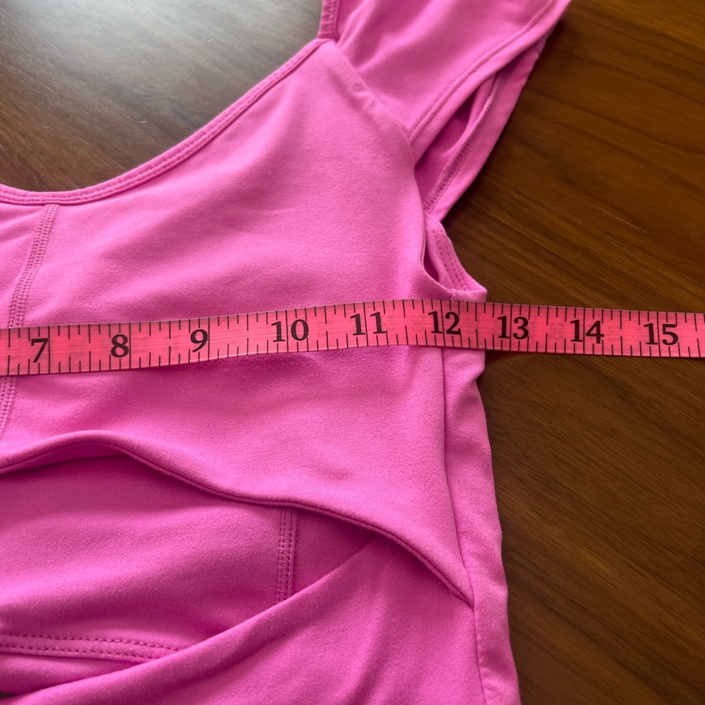 FP Movement by Free People Pink Ruched V-Neck Crop Tank Size Small - Picture 4 of 5